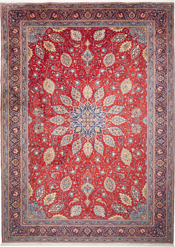 Sarouk Tappeto persiano 260x370 Blu (Iran) Annodato A Mano