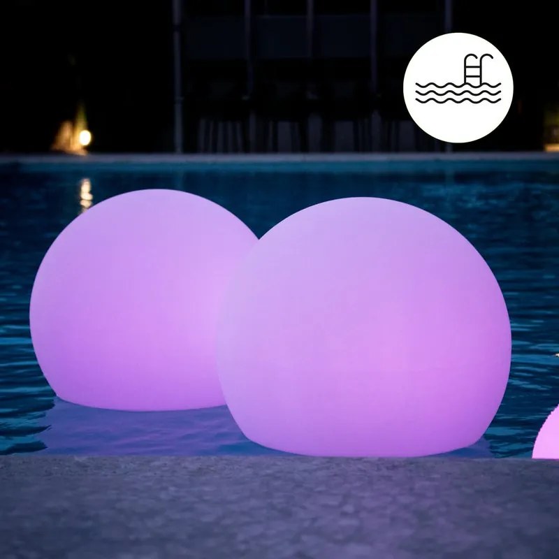 Lampada solare decorativa galleggiante per piscina Zongo, in polietilene, luce bianco caldodimmerabile INSPIRE