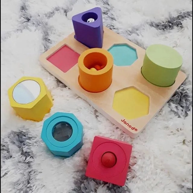 Puzzle 6 Cubi Sensoriali I Wood - legno