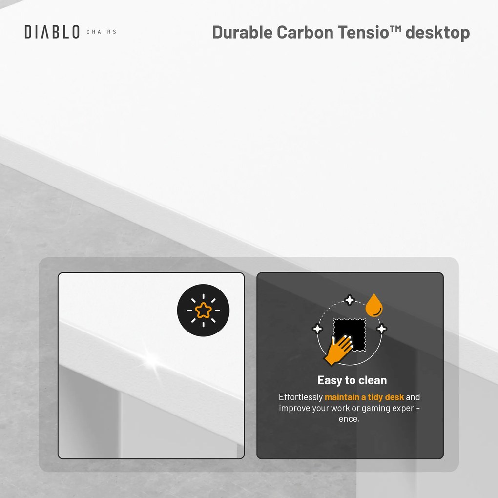 Scrivania Diablo X-Tensio 1100 1100 regolabile in altezza bianco