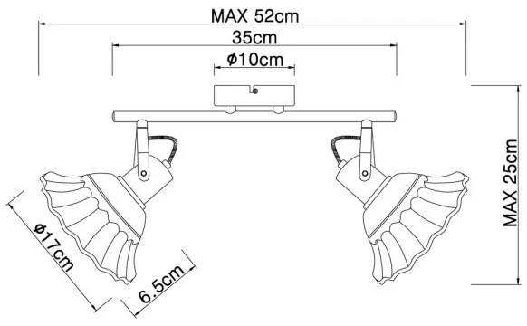 Globo 54050-2 - Faretto JOWITA 2xE27/40W/230V