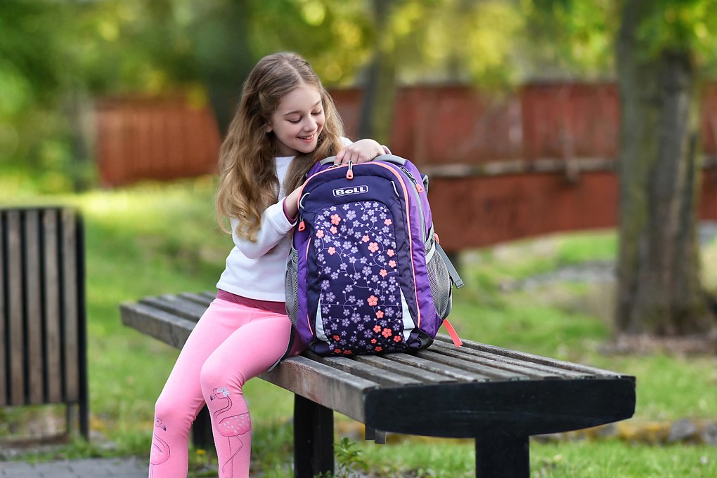 Zaino scuola BOLL SMART Artwork Collection 24 l Fiori - Purple