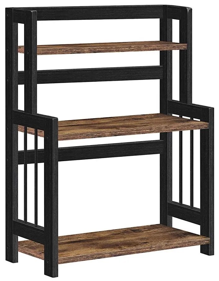 Scaffale a ripiani per cucina MARGE, nero