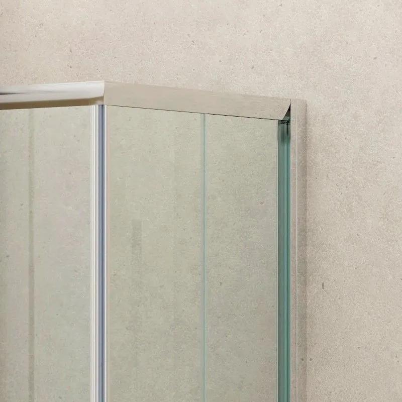 Kamalu - box doccia 90x80 altezza 180 cm cristallo trasparente k410