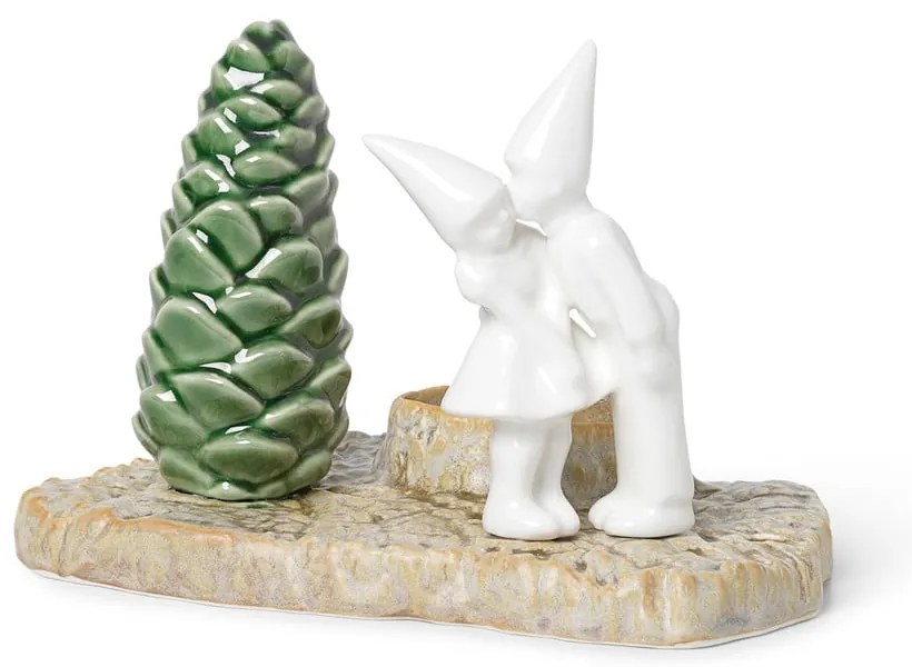 Portacandele natalizio in gres Bacio di Natale, lunghezza 17 cm Christmas Tales - Kähler Design