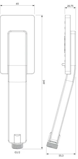 OMNIRES JIMJIM-RCR - Doccetta manuale JIMJIM cromo lucido