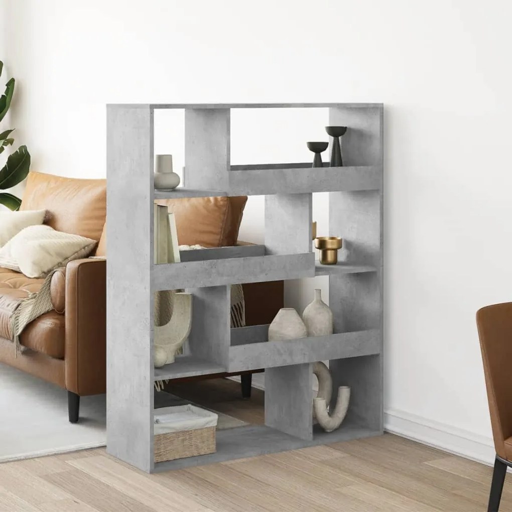 Divisorio Stanza Grigio Cemento 100x33x125,5 Cm İn Truciolato /