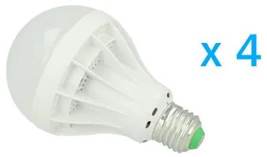 4 PZ Lampade LED E27 Globo Opaca Sfera G85 15W Diametro 85mm Bianco Freddo