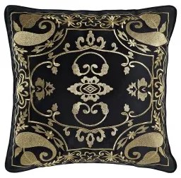 Cuscino DKD Home Decor Nero Dorato 45 x 10 x 45 cm Arabo