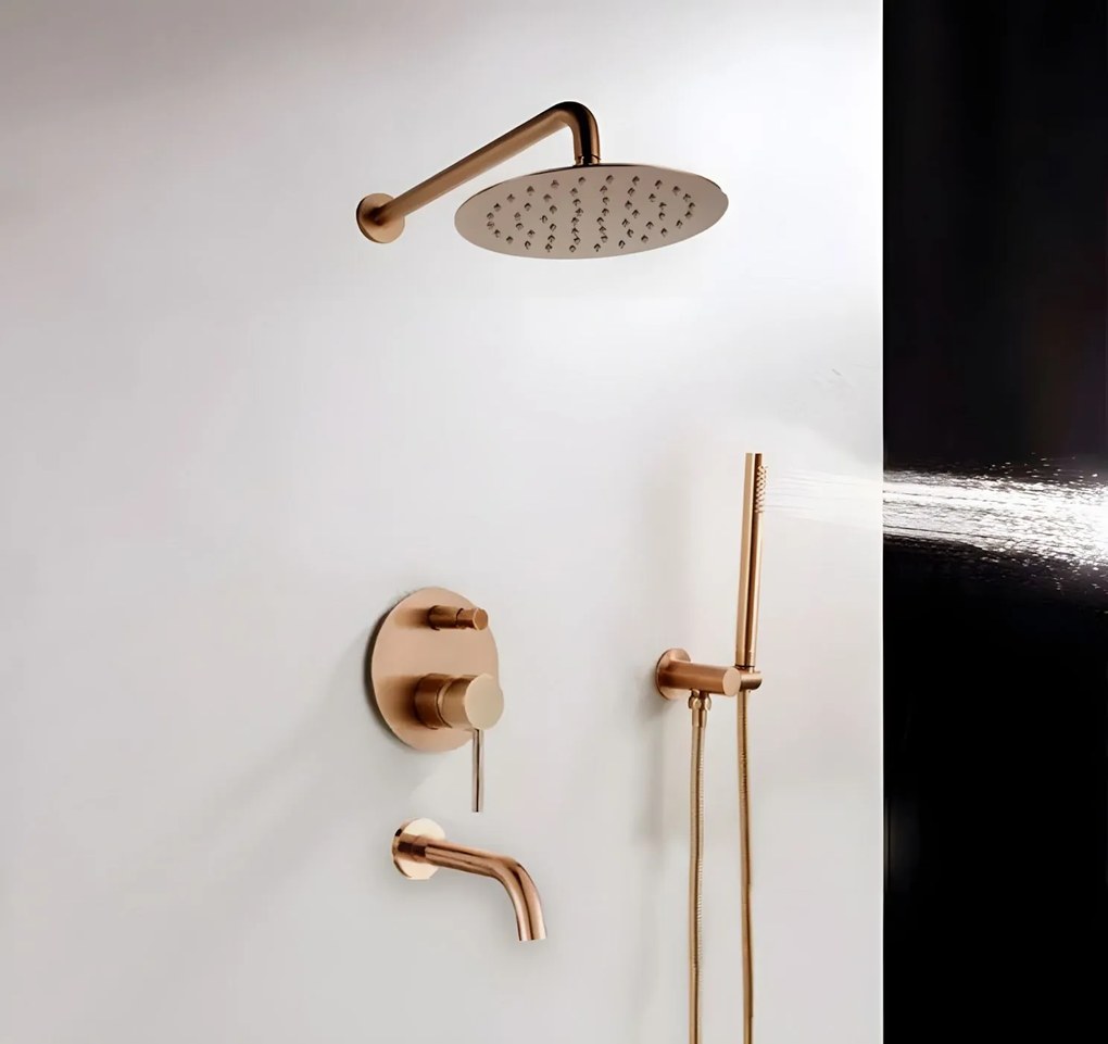 Set da vasca-doccia da incasso Rea Lungo Copper + Box