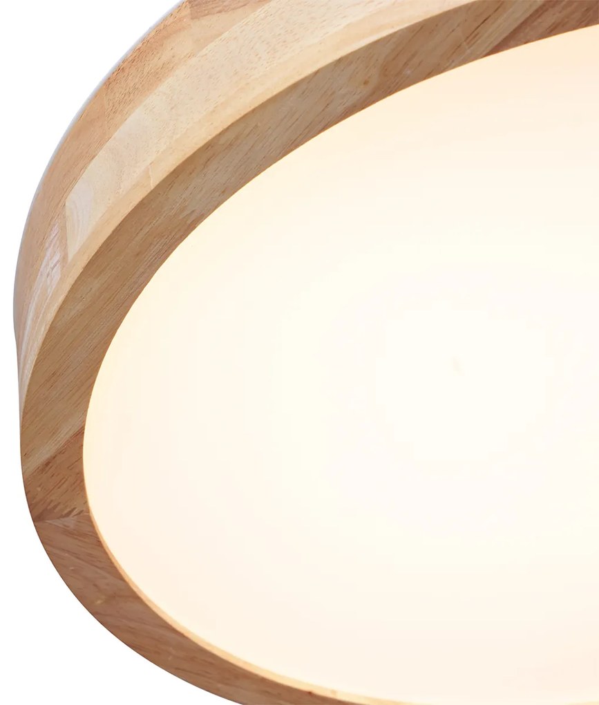 Plafoniera scandinava in legno 40 cm con LED dimmerabile - Pecker