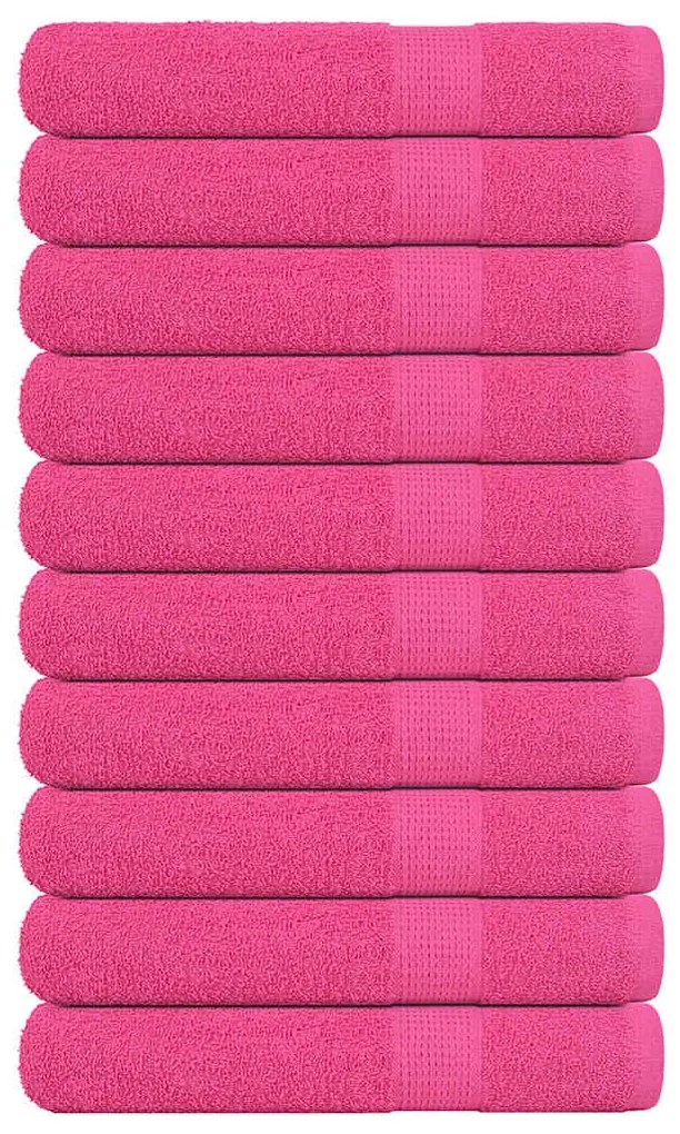 Asciugamani Per Sauna 10 Pz Rosa 80x200 Cm 360 G/m² 100% Cotone /