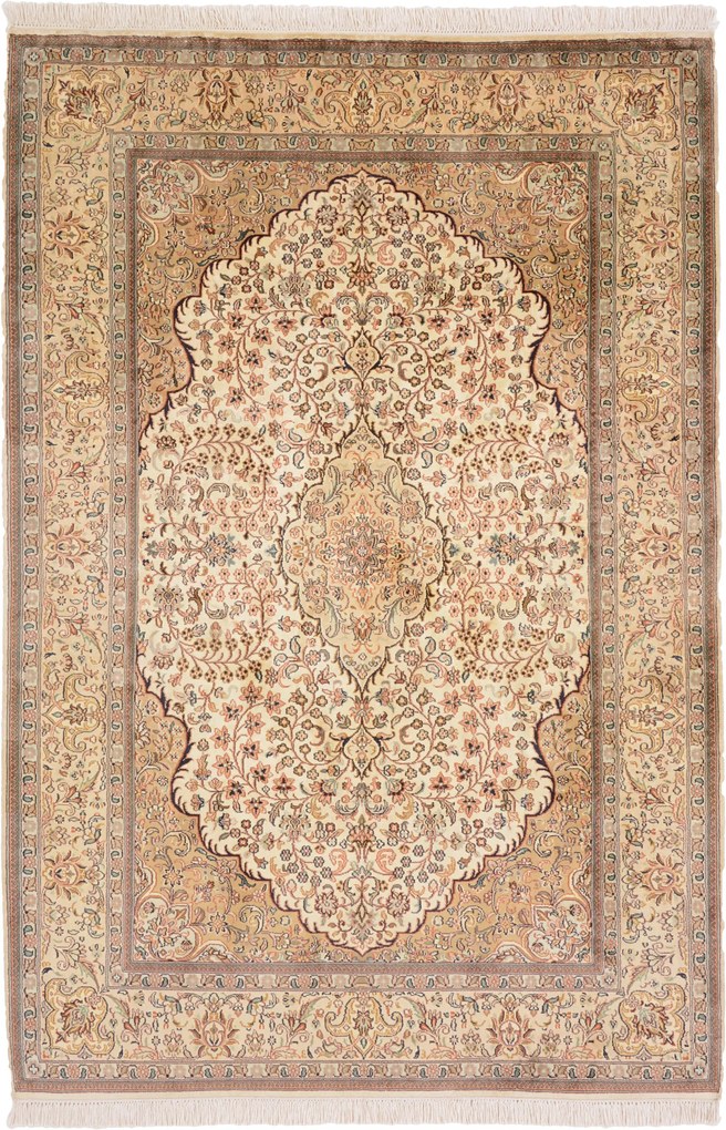 Cashmere Silk Tappeto 190x130 (Indian) Annodato A Mano