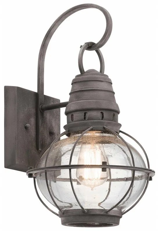 Applique classico chic da esterno KL-BRIDGEPOINT-M grigio IP44 1X E27 ELSTEAD