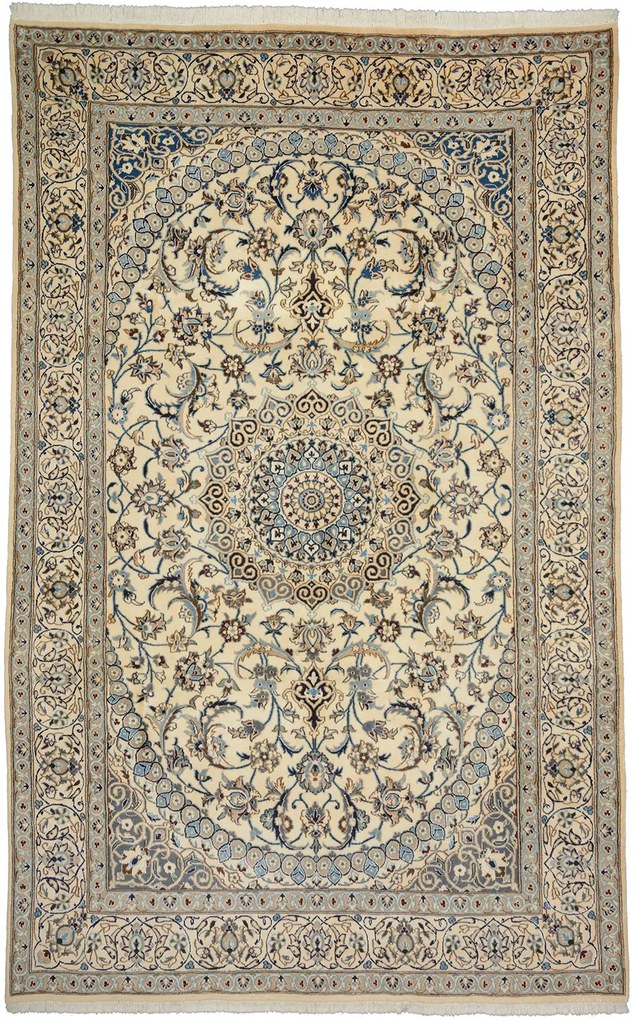Nain Tappeto 200 x 320 Beige (Iran) Annodato A Mano