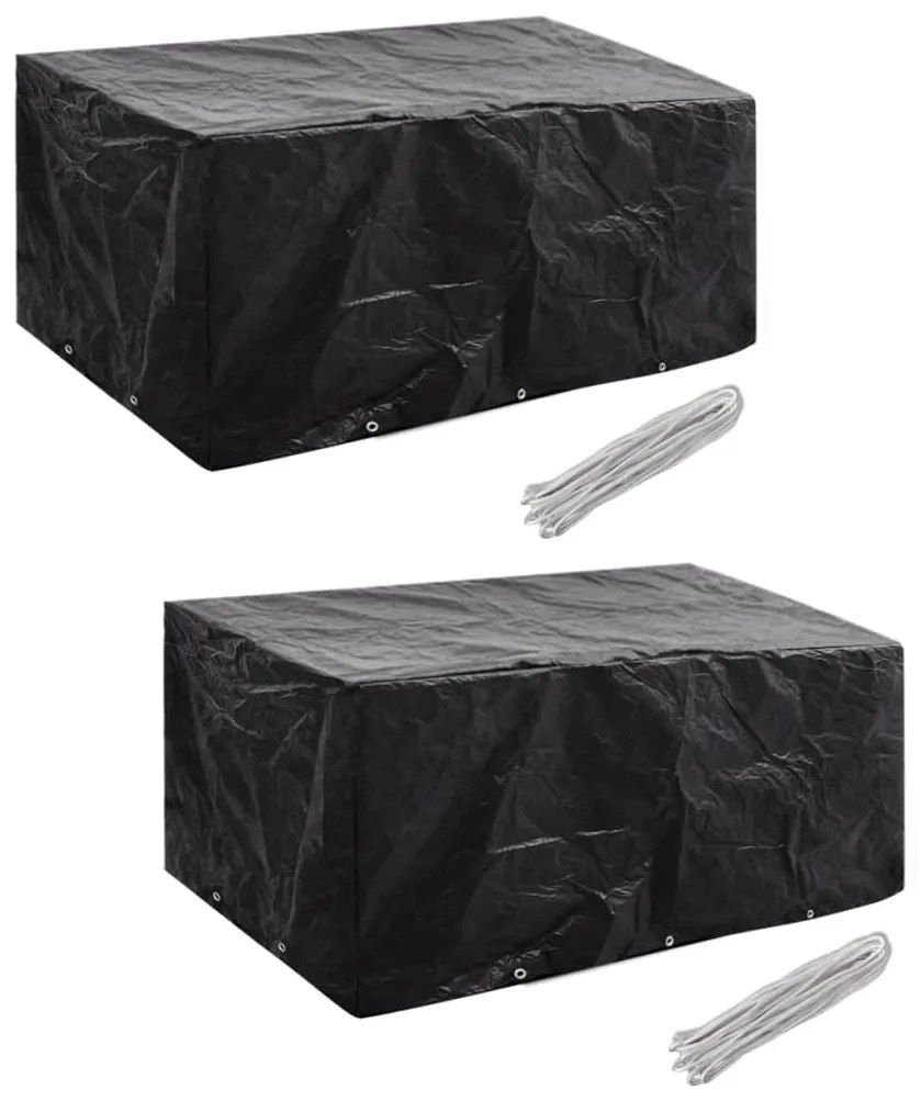 Coperture Arredi Giardino 2pz Polyrattan 6 Persone 240x140cm /