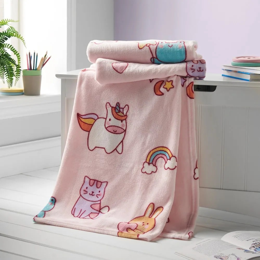 Coperta per bambini rosa in vello 130x170 cm Forever Together – Catherine Lansfield