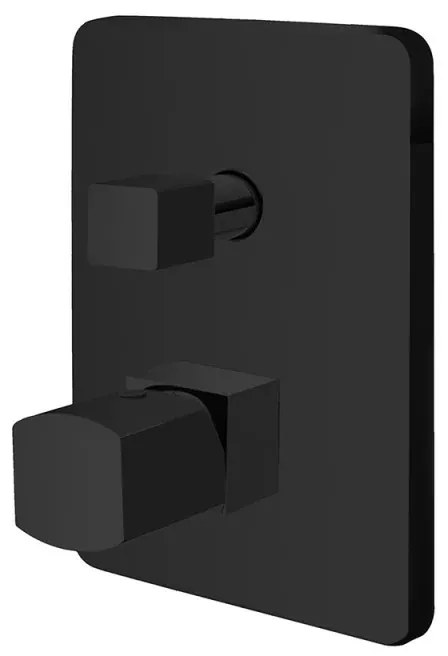 Kit doccia da incasso con soffione 20 cm e set completo nero opaco Lotus
