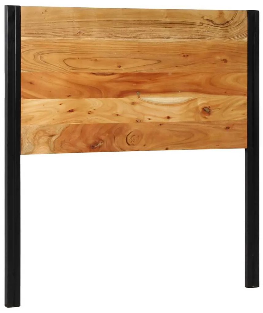 Testiera 100 Cm İn Legno Massello Di Acacia E Ferro /