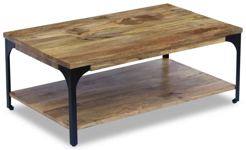 Tavolino Da Salotto İn Legno Di Mango 100x60x38 Cm /