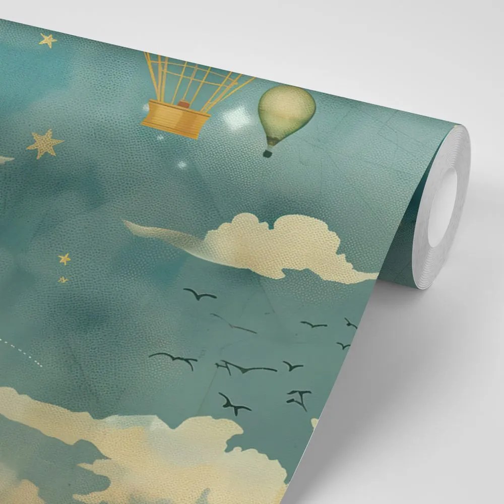 Carta da parati autoadesiva – Cielo da sogno con aerei