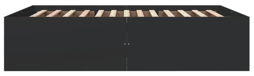 Giroletto nero 160x200 cm in legno multistrato