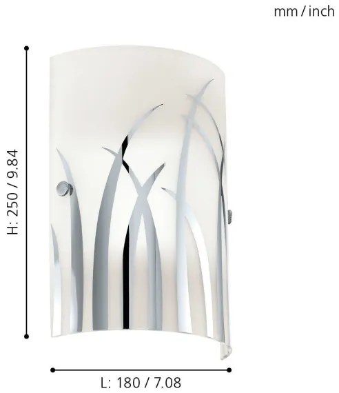 Eglo 92742 - Applique RIVATO 1xE14/42W/230V