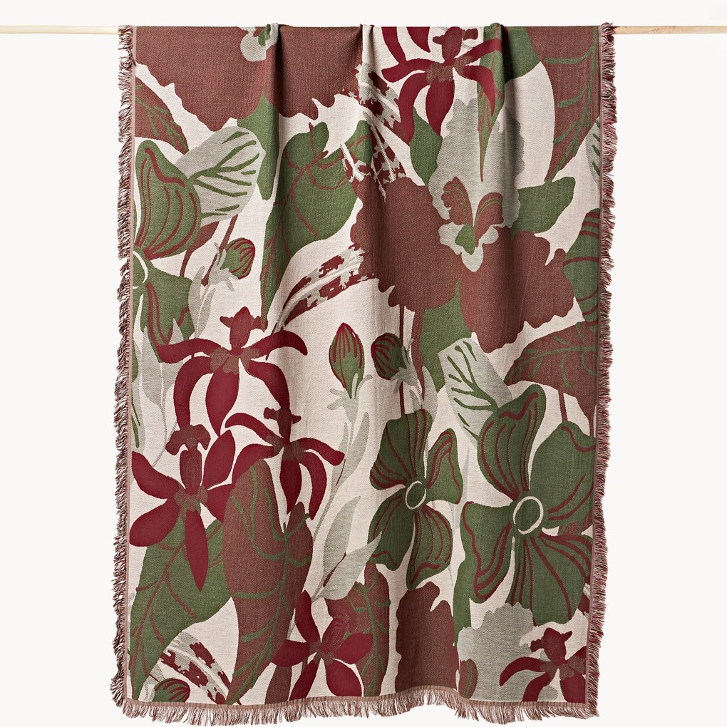 Coperta reversibile con frange Latisha