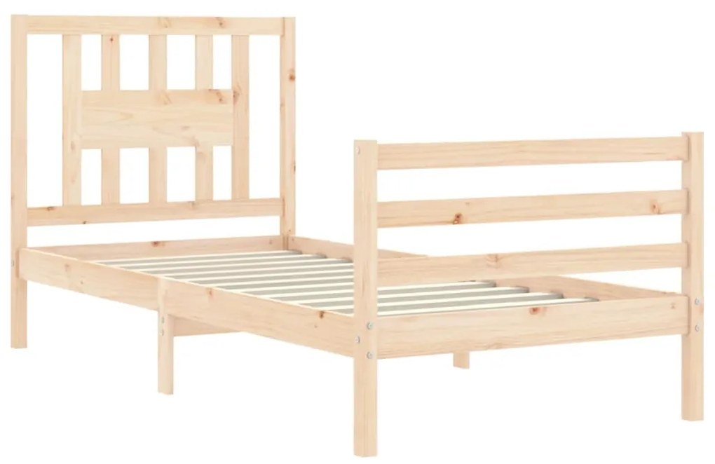 Giroletto con testiera 90x200 cm in legno massello