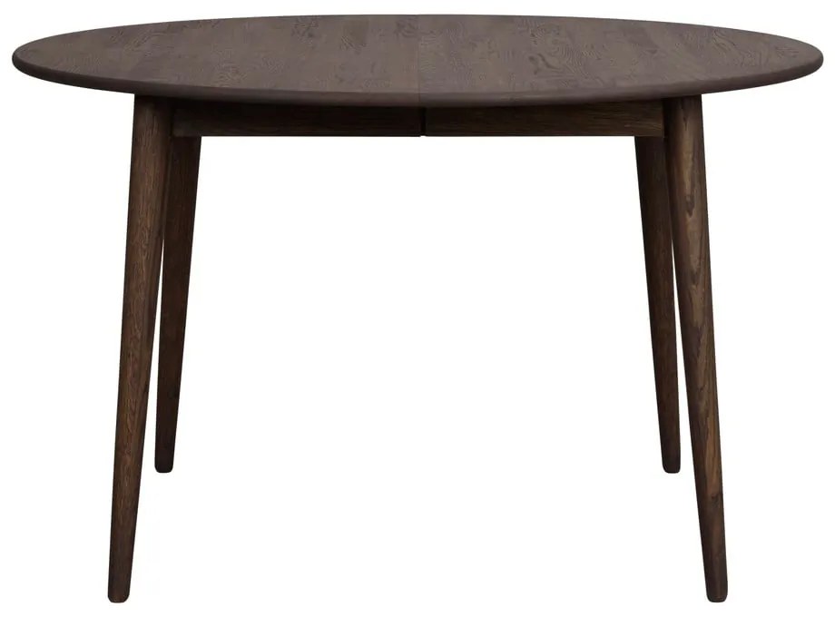 Tavolo da pranzo rotondo pieghevole in rovere marrone scuro ø 120 cm Tyler - Rowico