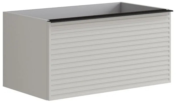 Mobile da bagno sotto lavabo Pixel stripes grigio L 80 x H 40 x P 45.5 cm 2 cassetti, lavabo non incluso