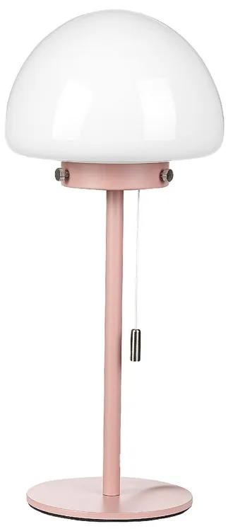 Lampada da tavolo rosa e bianco 39 cm MORUGA Beliani