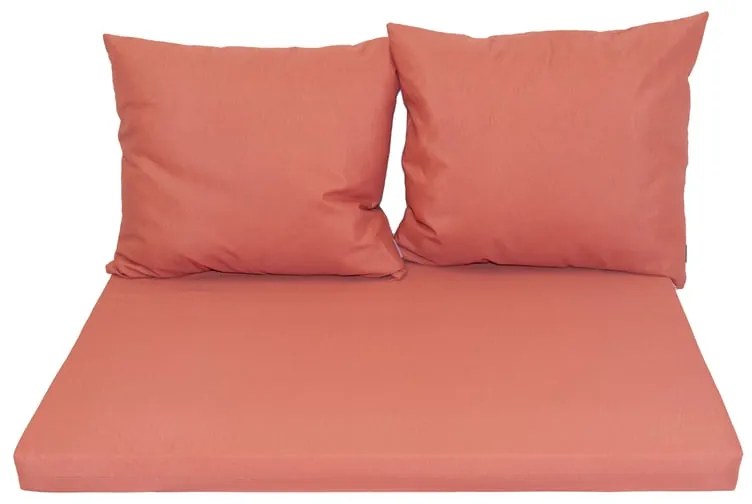 Set 3 cuscini per pallet in cotone e poliestere NATERIAL arancione 120 x 120 x Sp 8 cm