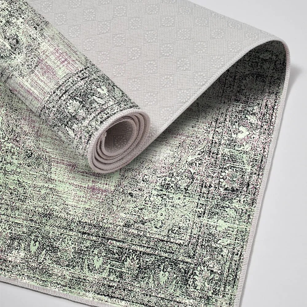 Set di tappetini per il bagno verdi/grigi 2 pz 60x100 cm – Foutastic