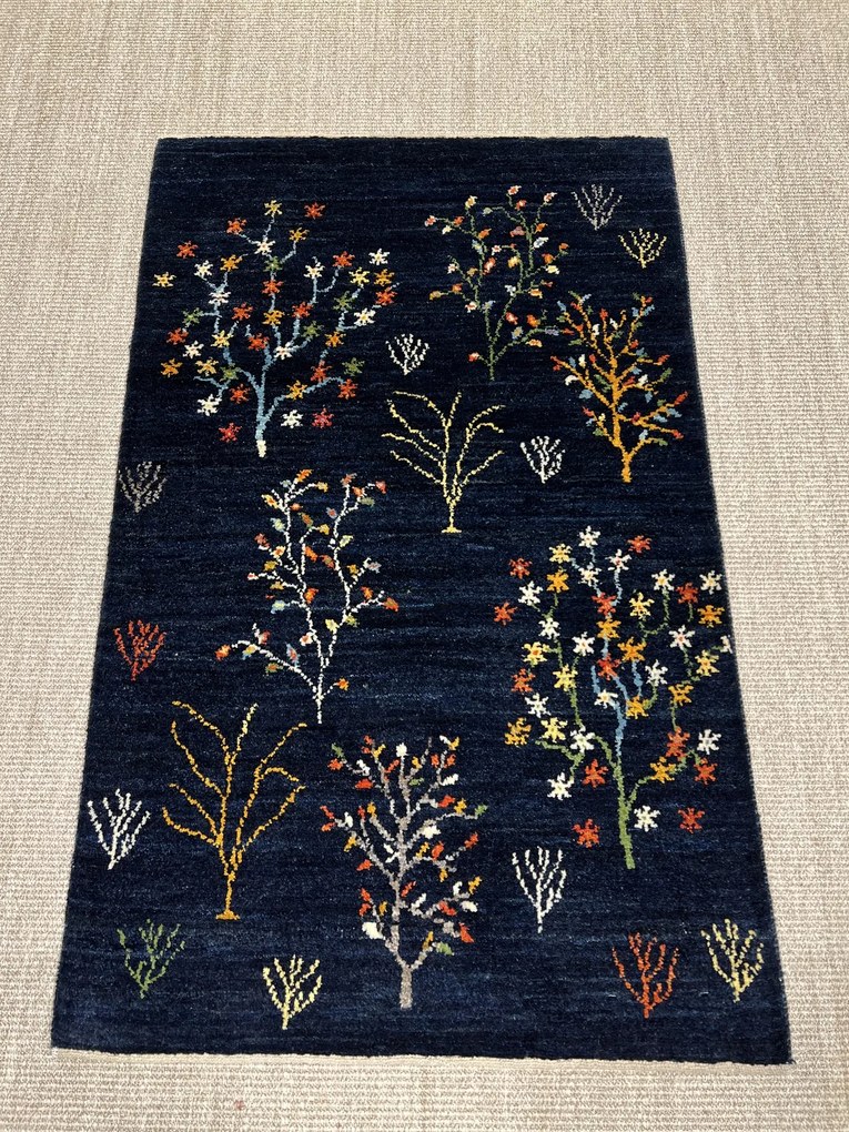 Gashguli Tappeto 80 x 130 Blu (Iran) Annodato A Mano