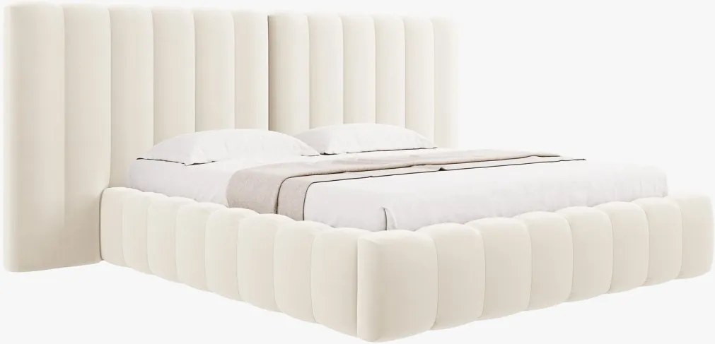 Letto Kelp T in velluto - 140x200 cm