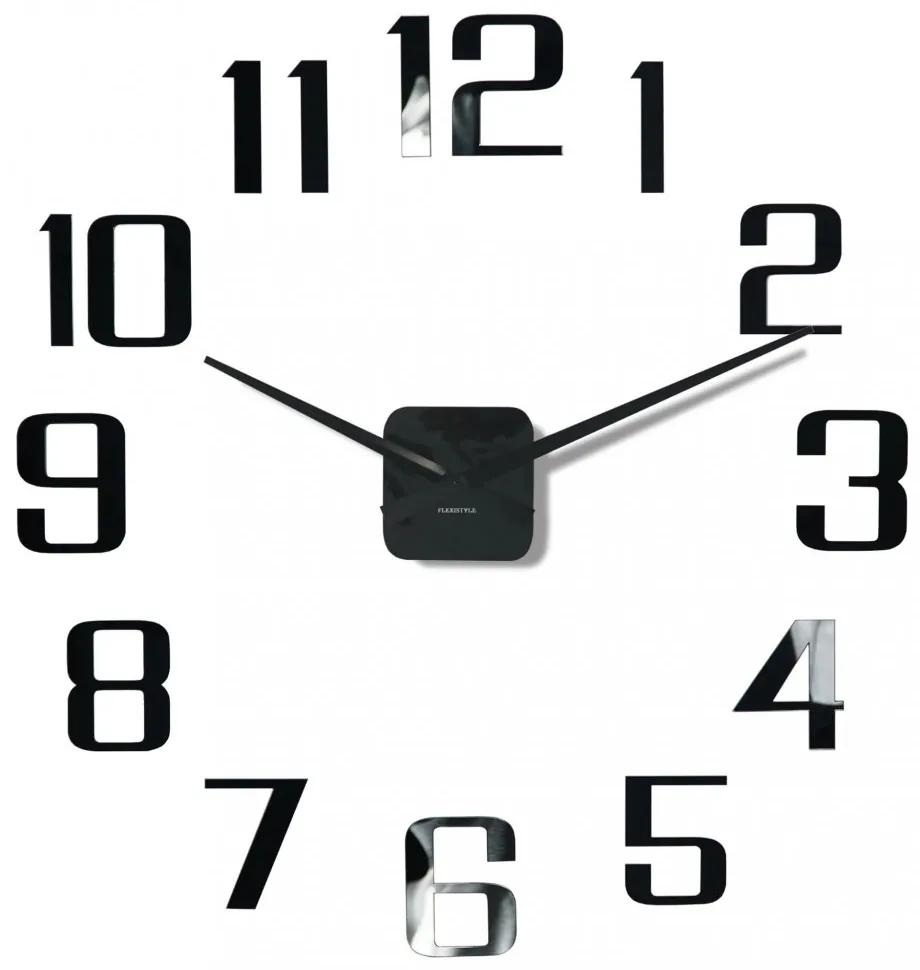 Orologio autoadesivo nero classico 130cm