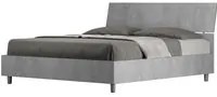 Letto Matrimoniale 160x200 cm testata inclinata Demas - Con rete,Grigio