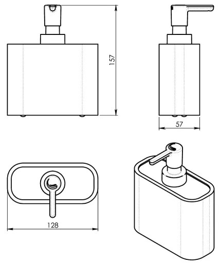 Gedy - Distributore di sapone NINFEA nero/bambù