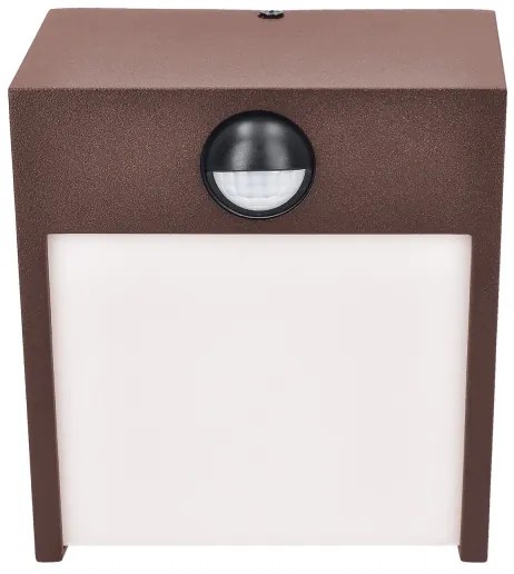 Brilagi-LED Applique da esterno con sensore TERNI LED/12W/230V marrone IP44