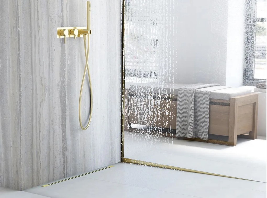 Profilo doccia pendenzato 140cm Gold
