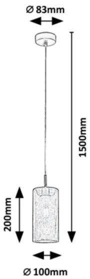 Rabalux - Lampadario su filo 1xE14/25W/230V