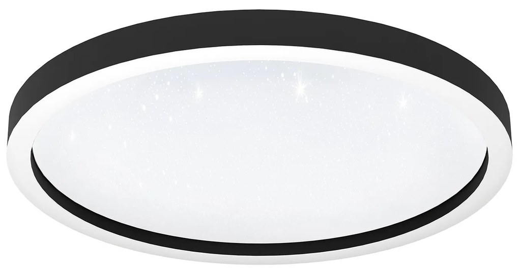 Plafoniera Moderna Montemorelos-Z Alluminio Nero Luce Led Integrato 34,5W