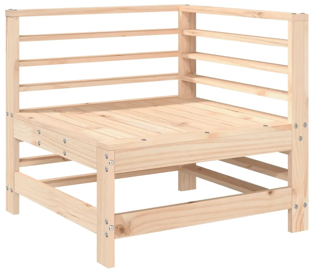 Set salotto da giardino 4 pz in legno massello di pino