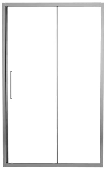 Porta doccia scorrevole Record L 161 x H 195cm, Sp. 6 mm in vetro vetro senza finitura / trasparente profilo cromo