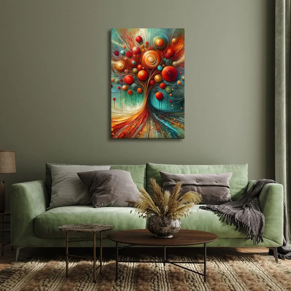 Quadro su tela – Radici e chioma in movimento