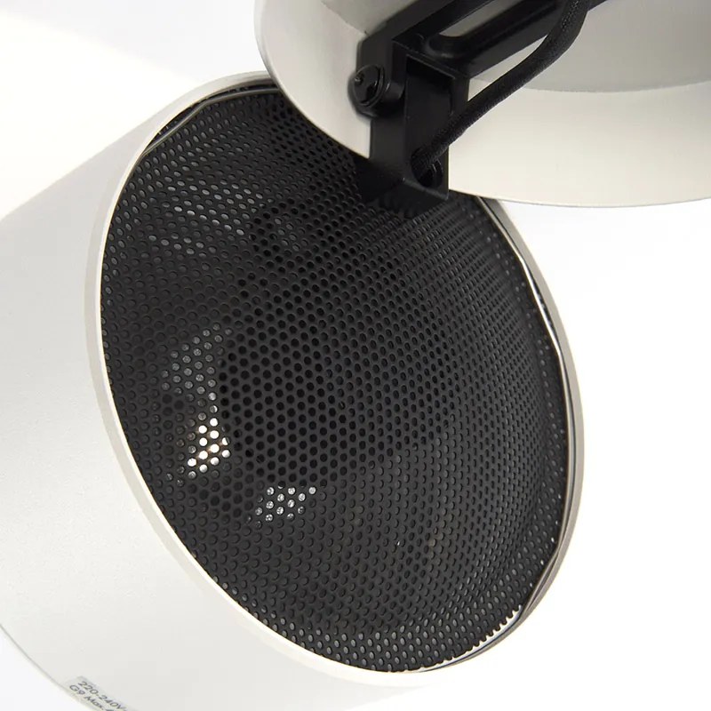 Faretto moderno bianco rotondo orientabile - Go Nine