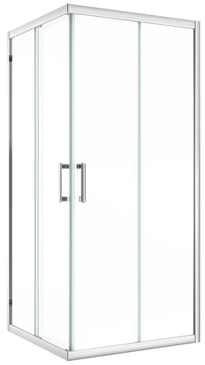 Kit di installazione telaio e ferramenta per doccia ad apertura scorrevole Easy angolareL 70 x H 190 x P 4.8 cm cromato lucido