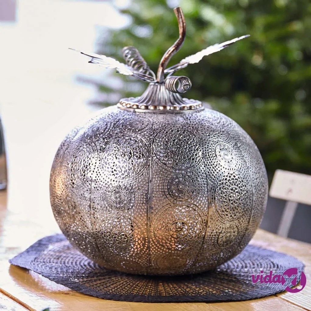 Luxform Lampada da Esterno a LED a Batteria Pumpkin Argento Anticato