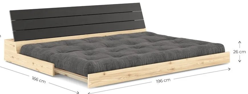 Divano letto color senape 196 cm Base - Karup Design